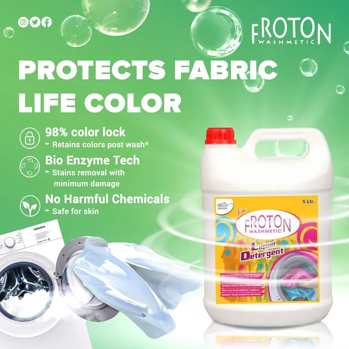 Froton Liquid Detergent 5 Ltr uploaded by Biostategi(opc) pvt ltd on 5/26/2023