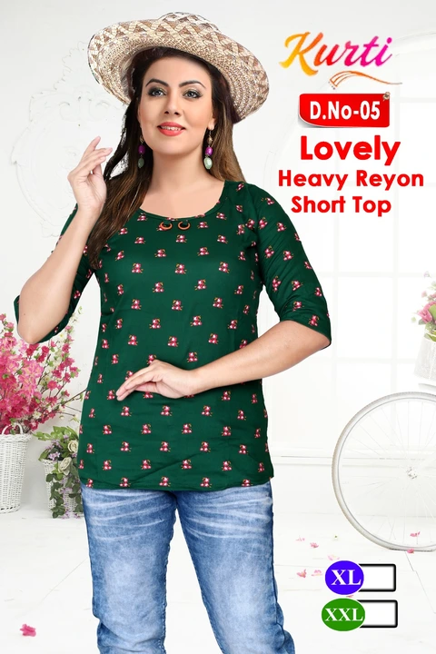 Lovely rayon short top uploaded by YASHRAJ Textiles on 5/26/2023