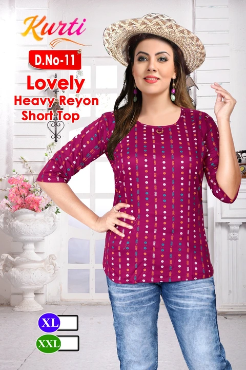 Lovely rayon short top uploaded by YASHRAJ Textiles on 5/26/2023