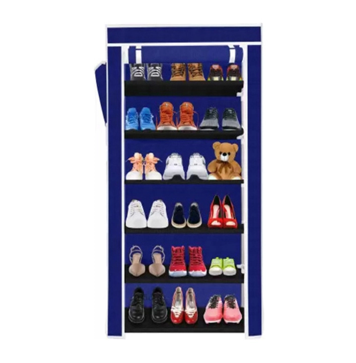 Ruby Collections PLATFORM Foldable Collapsible Shoe Rack 4 Shelves (BLUE ) Cloud Fresh Shoe Rack wit uploaded by business on 5/26/2023