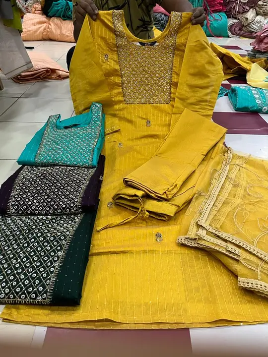 Kurti set with dupatta   uploaded by Sanjeev Textile on 5/26/2023