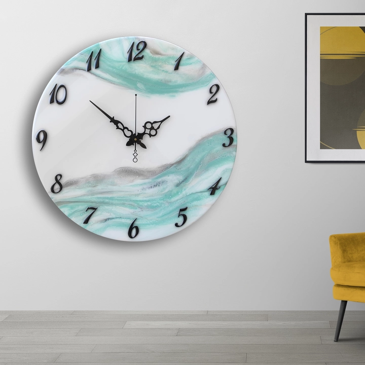 Resin wall clock | clock | Wall clock |Handmade clock uploaded by Craftguru on 5/26/2023