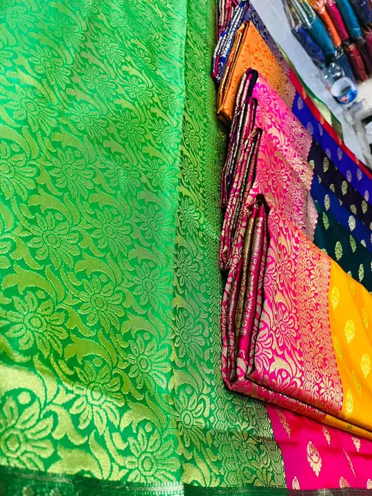Satin Silk premium Quality Saree
Full Saree with Blouse
Weight upto 1kg
Party Wear saree
Set - 8
 uploaded by Shamshad Enterprises on 5/26/2023