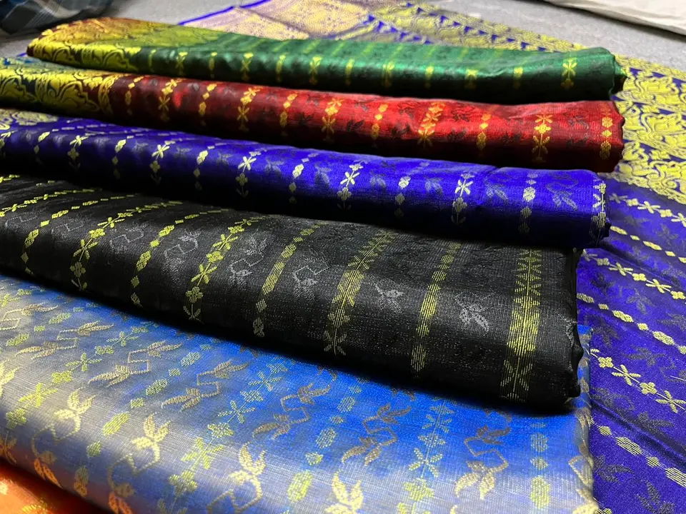 Satin Silk Saree 
Premium Quality
Full Saree with Blouse
Set     -   8
Colour - 8
Price   -  640/- p uploaded by Shamshad Enterprises on 5/26/2023