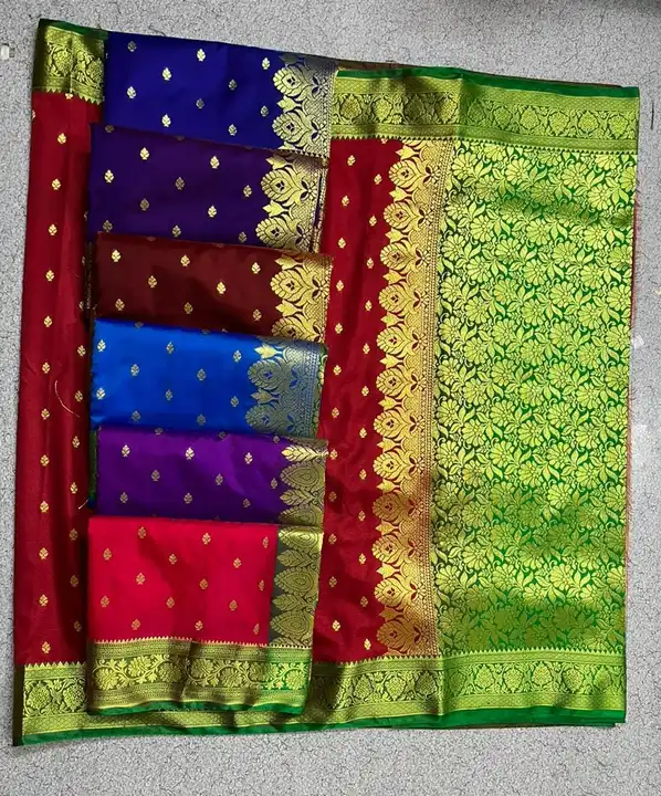 Satin Silk Saree 
Full Saree With Blouse
Colour - 8
Set   - 8
MOQ - 16
Price - 655/- uploaded by Kashif Garments on 5/26/2023