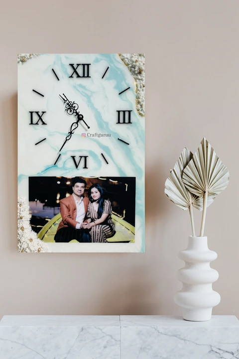 Resin Resin photo clock | wall clock | Resin clock uploaded by Craftguru on 5/26/2023