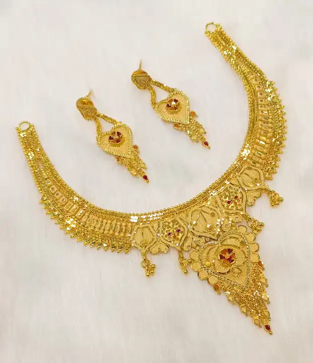 1.5 Gram Gold Forming Necklace with Earrings uploaded by AadyaShree on 5/26/2023