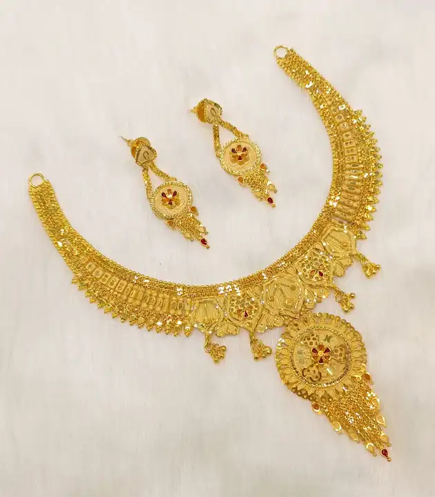 1.5 Gram Gold Forming Necklace with Earrings uploaded by AadyaShree on 5/26/2023