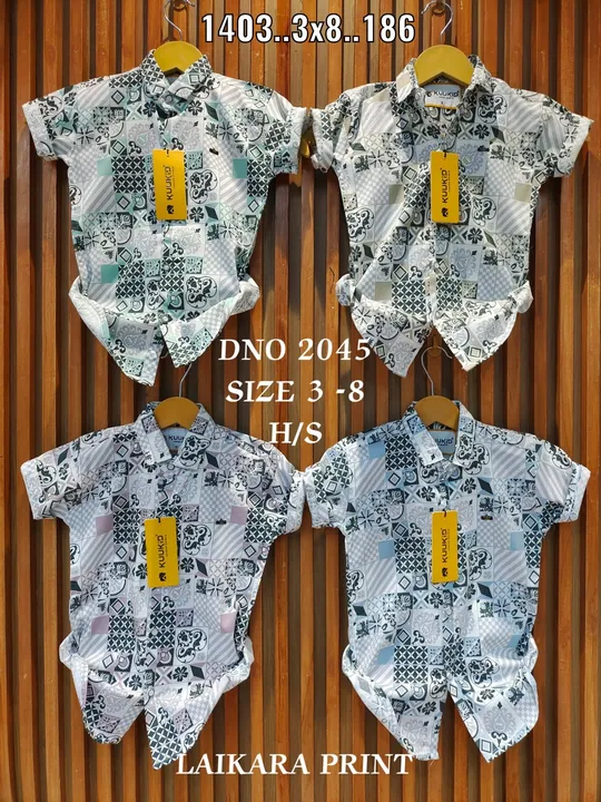 Kids shirt haff slive size..3x8 uploaded by Aap ki dukan on 5/27/2023
