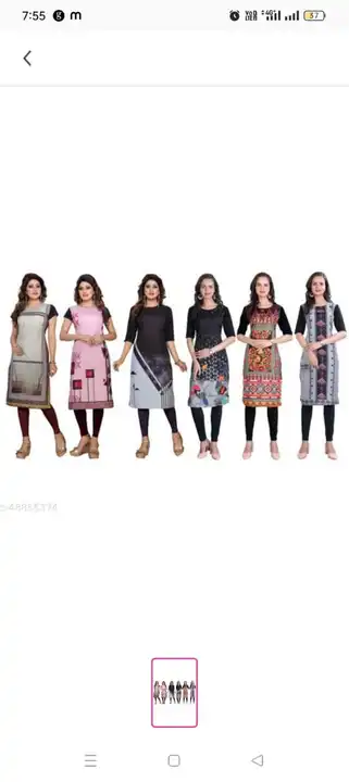 American crepe fabric Kurti  uploaded by Ekveera Fashion on 5/27/2023