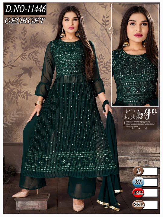 New nayra
Size xl 
Fabric jorjet uploaded by Sanjari Fashion on 6/2/2024