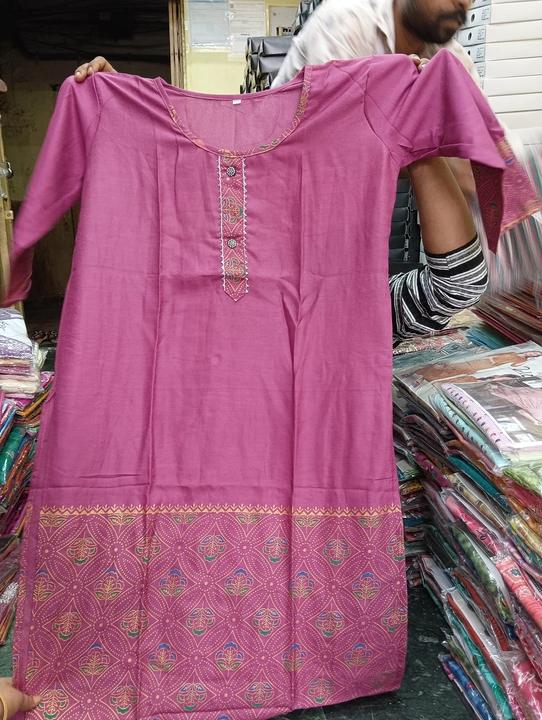 Cotton printed kurti (m, l, xl) uploaded by Diya Textile on 5/27/2023