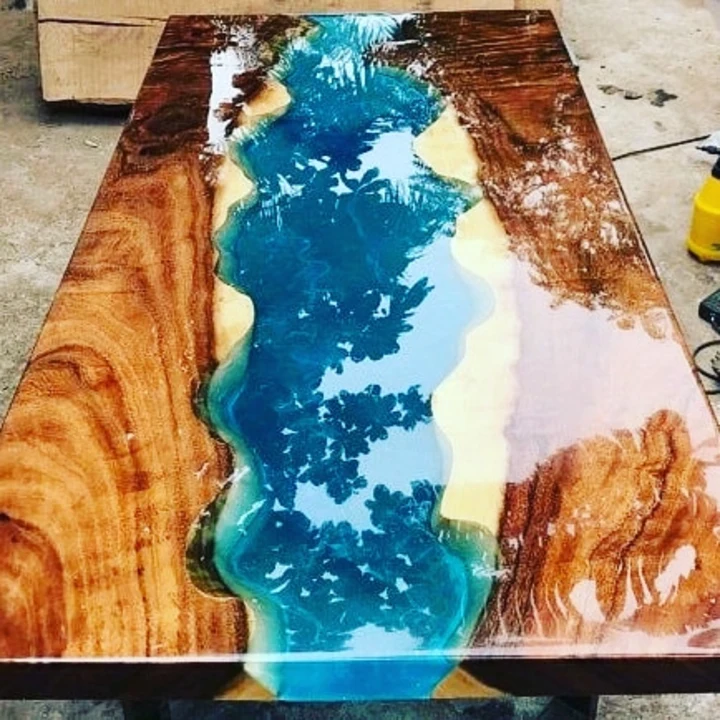 Epoxy resin table top uploaded by business on 5/27/2023
