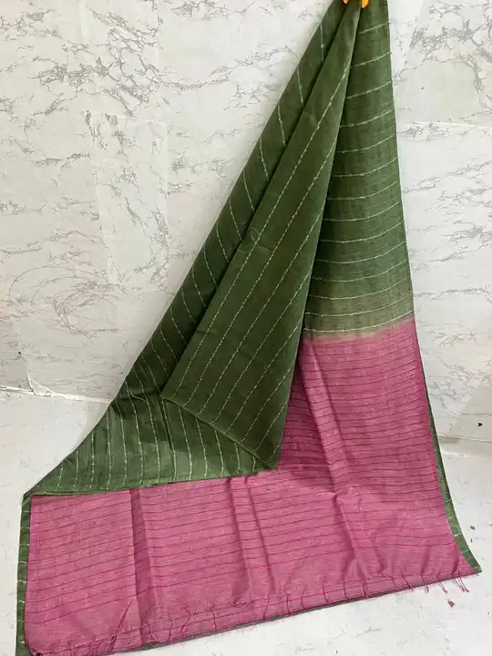 Kota silk Baswara Non-Dyable jhandi Strip  Saree with Blouse Piece  uploaded by business on 5/27/2023