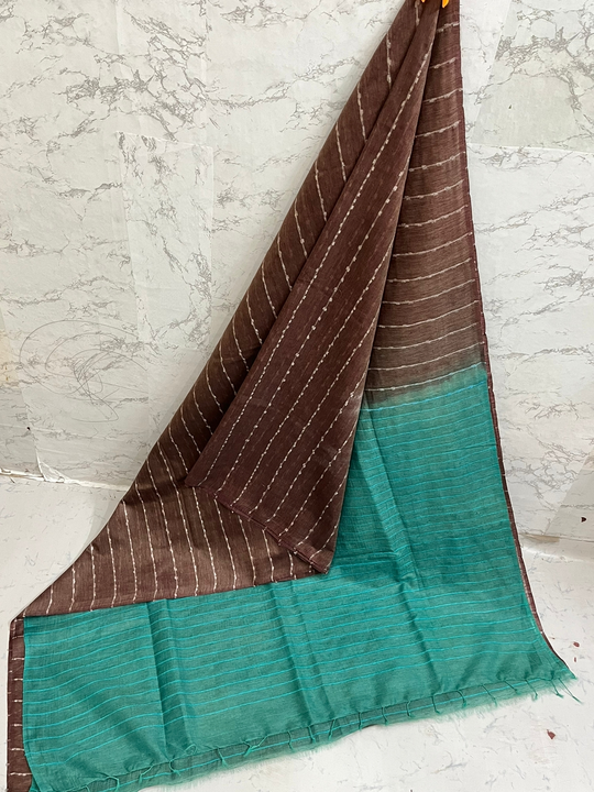 Kota silk Baswara Non-Dyable jhandi Strip  Saree with Blouse Piece  uploaded by A.k Silk Handloom on 5/27/2023