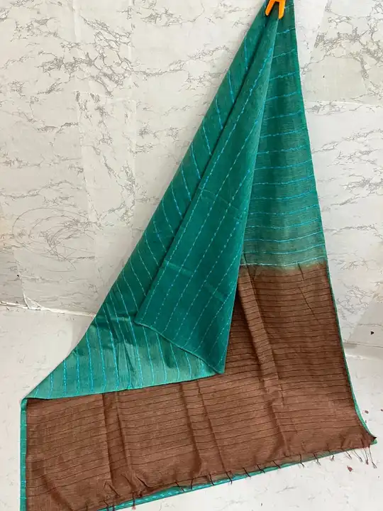 Kota silk Baswara Non-Dyable jhandi Strip  Saree with Blouse Piece  uploaded by A.k Silk Handloom on 5/27/2023
