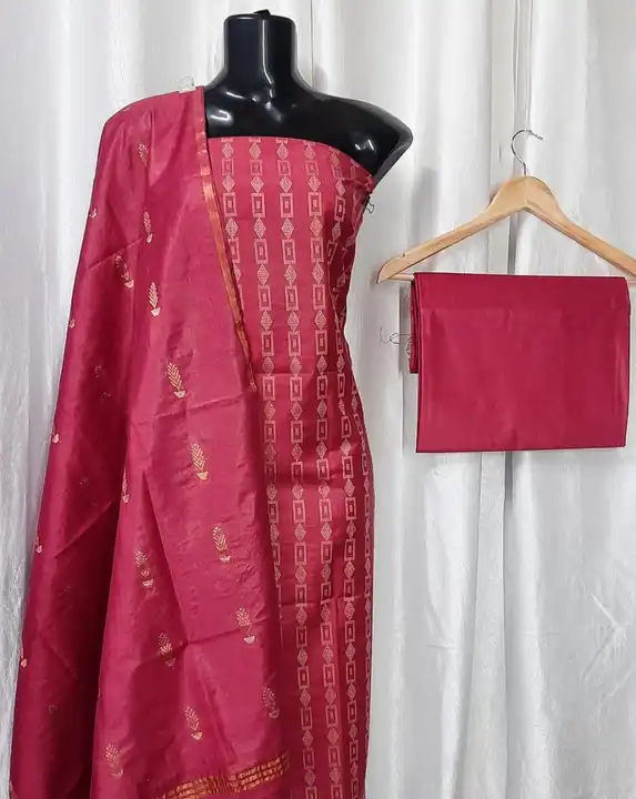 Kota silk staple Weaving Design Suit  uploaded by A.k Silk Handloom on 5/27/2023