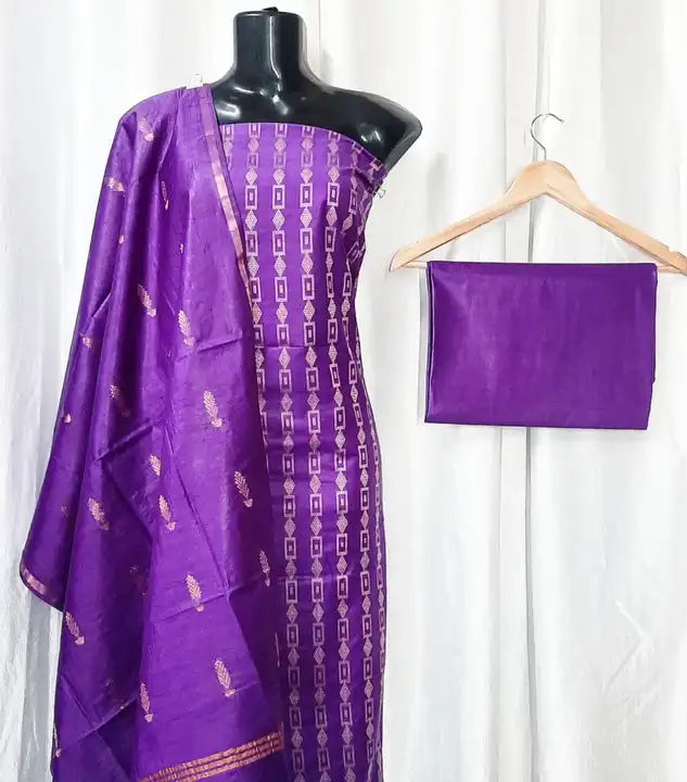 Kota silk staple Weaving Design Suit  uploaded by A.k Silk Handloom on 5/27/2023