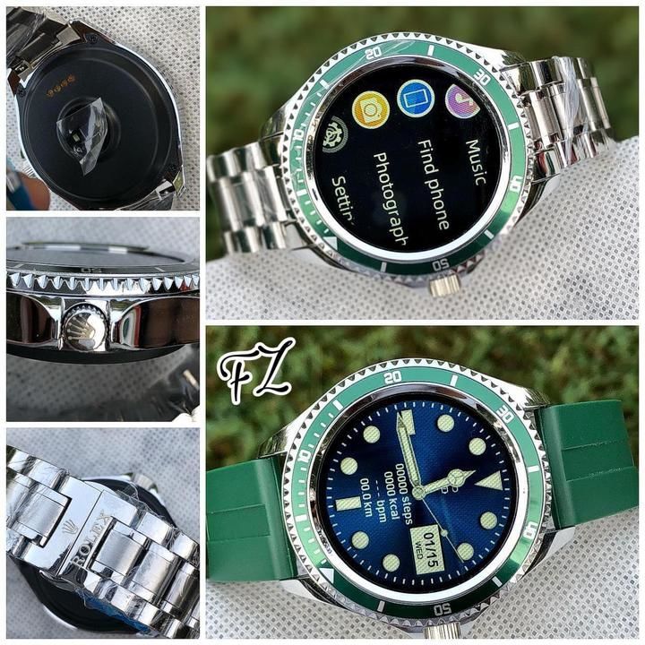Post image ❤️ *ROLEX* ❤️

❤️ *THE KING OF LUXURY IS FINALLY IN SMARTWATCH AVAILABLE WELCOME THE ROLEX SUBMARINE SMARTWATCH WHICH DEFINES YOUR PERSONALITY* ❤️

 *.FUNCTIONS*
1.MUSIC FEATURE WITH 3.0 QUALITY SOUND

2. FEATUR TOUCH CALL DIALER AVAILABLE YOU CAN CALL , REJECT  AND MUTE THE CALL DIRECTLY FROM THIS CLASSIC ROLEX.

3.MULTI SPORTS MODE IS AVAILABLE WHICH TRACKS YOUR FITNESS IT COUNTS YOUR .
  *STEPS*
  *DISTANCE*
 *CALORIES*

4.HEART RATE(PPG pulse rate ),BLOOD PRESSURE, HEART RATE ALARM AVAILABLE TO TRACK YOUR HEALTH ON TIME.

SOME EXTRA FEATURES 

*SEDENETARY ALARM*
*LOW POWER MODE*
*NO DISTURB MODE*
*PHOTOGRAPH*
*RESET PASSWORD*
*FIND PHONE*
*STOPWATCH,COUNTDOWN*

🔥 *ROTATING DIAL* 🔥

 *4 DIAL FACE* 

So why are you waiting order fast for this classic rolex smartwatch