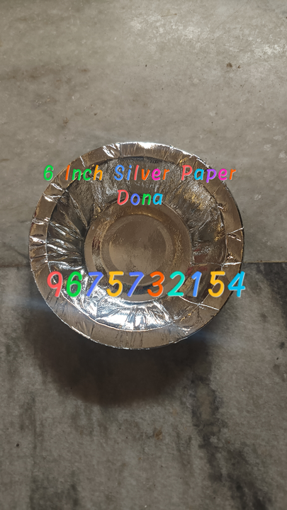 6 Inch Silver Paper Dona  uploaded by business on 5/27/2023