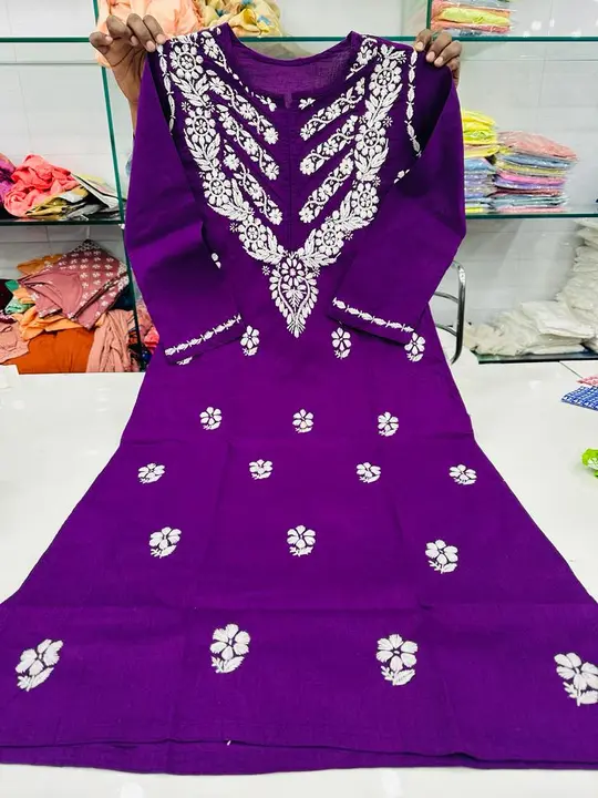 Cotton Chikankari kurta uploaded by Faazii Fashion on 5/27/2023