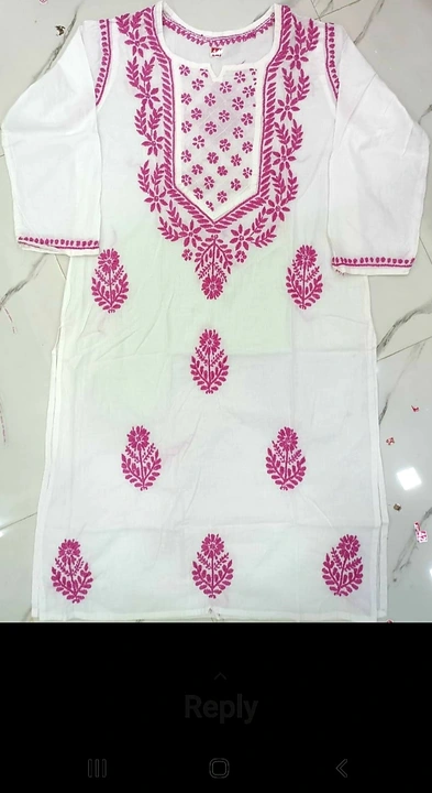 Cotton Chikankari kurta uploaded by Faazii Fashion on 5/27/2023