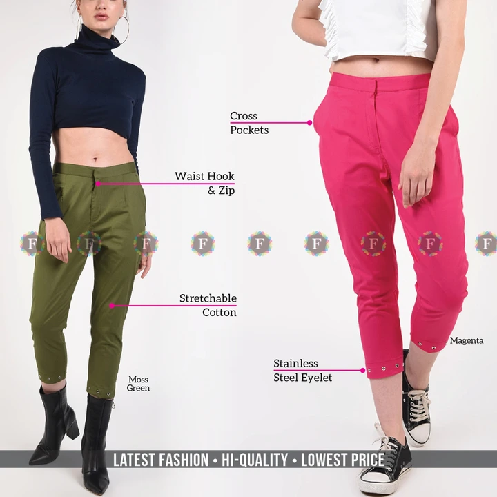 Eyelet crop pant uploaded by Rise earth india on 5/27/2023