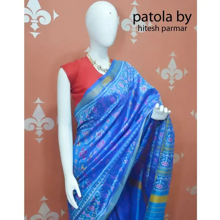 Singal ikkt patola saree uploaded by Patola by hitesh parmar on 5/27/2023