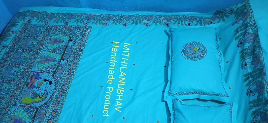 MADHUBANI printed bedsheet uploaded by MITHILANUBHAV handmade Product on 5/27/2023