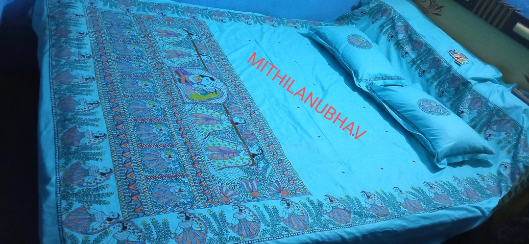MADHUBANI printed bedsheet uploaded by MITHILANUBHAV handmade Product on 5/27/2023
