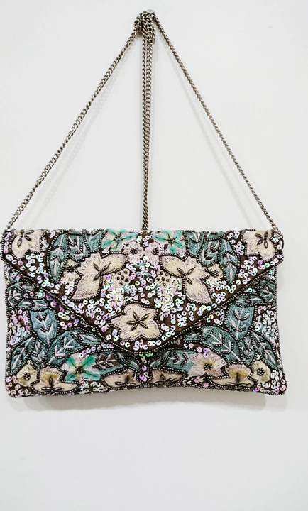 Sequins Beads Embroidery slig bag evening bag uploaded by Sabrina Exports on 5/27/2023