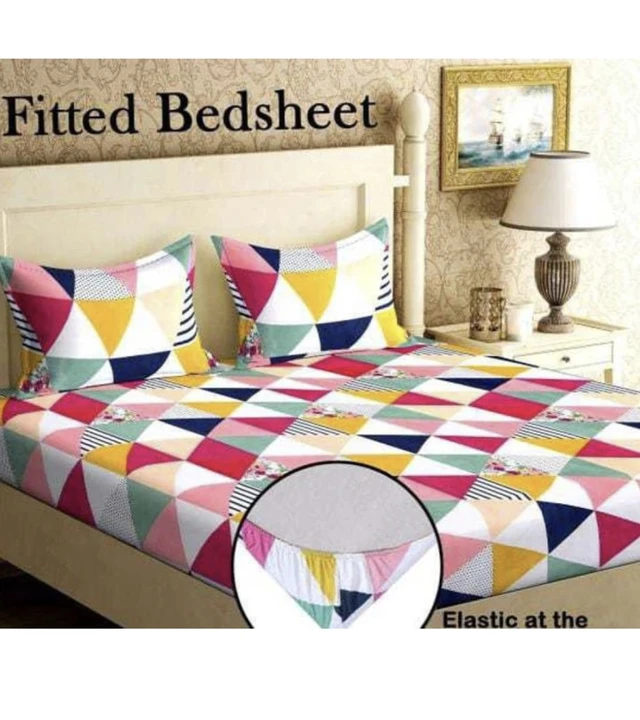 Multi colour fitted bedsheet All over elastic  uploaded by business on 5/27/2023