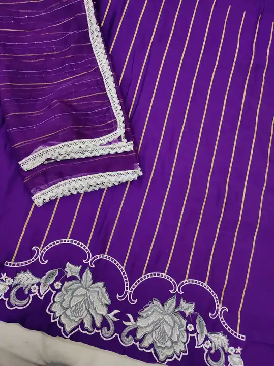 Masleen cotton suit with orgnza dupatta rate 750Masleen cotton suit with orgnza dupatta  uploaded by Manish sales on 5/27/2023