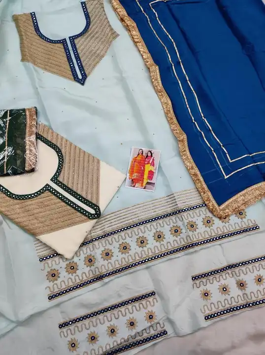 Upada silk suit with pure dupatta  uploaded by Manish sales on 5/27/2023