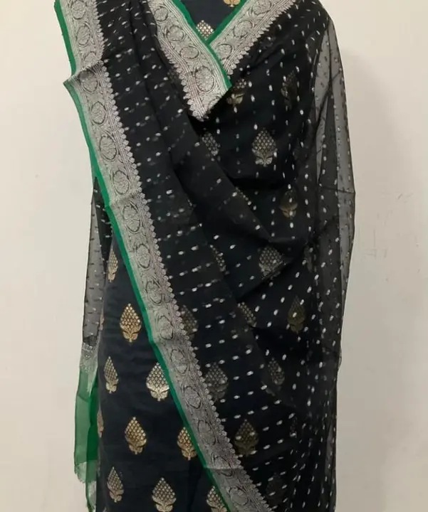 BANARASI Silk Organja deayble three piece dress material  uploaded by AA-CREATION & Collection on 5/27/2023