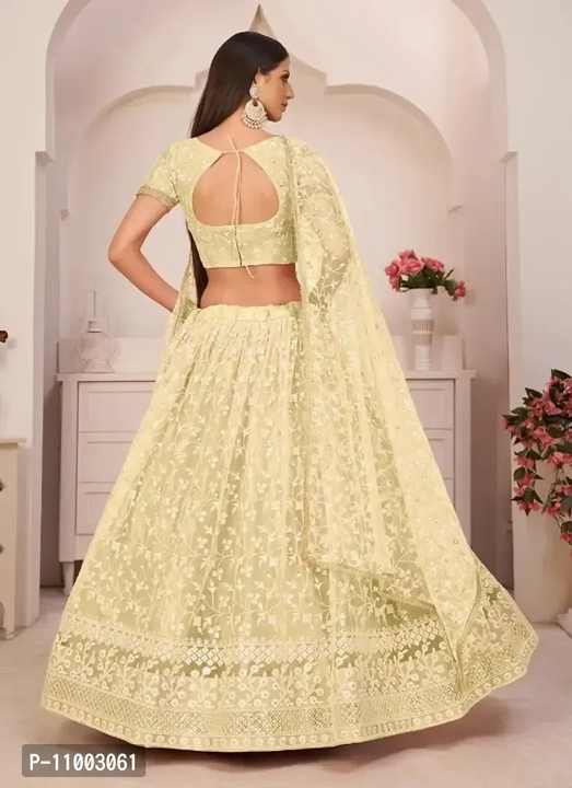 Womens Bridal Super Net With Silk Semi Stitched Lehenga Choli uploaded by Kalpana Enterprises on 5/27/2023