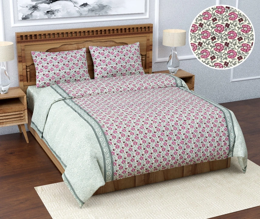 Premium quality pure cotton bedsheets 100/108 uploaded by The Directio on 5/27/2023