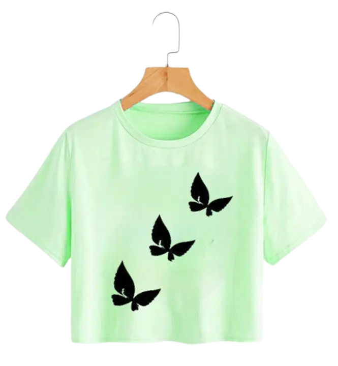 Butterfly printed Crop top  uploaded by business on 5/27/2023