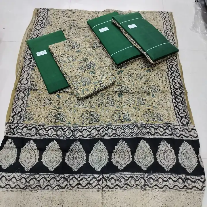 Handloom kalamkari dress material  uploaded by SHV Sh handloom on 5/28/2024