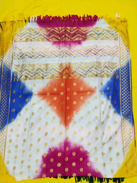 Multi Colours Banarasi Rasal Dupatta Size 2.25 Meter uploaded by SPK Impact on 5/27/2023