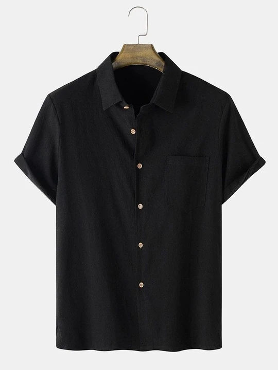 Solid Black Unisex Shirt uploaded by Aviah Industries Pvt Ltd on 5/27/2023