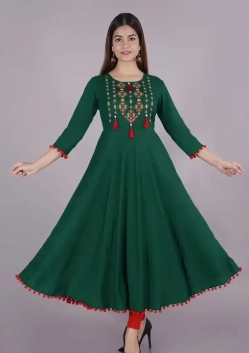 Rayon Embroidered A-Line Ethnic Gown uploaded by Girls collection  on 5/27/2023