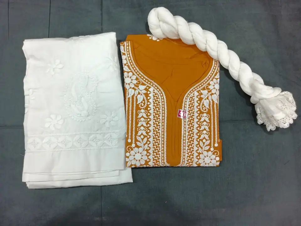 *The Lucknoweez*

*New Stock*

*🤩 Cotton  Computer Chikankari Kurti with Pant and Dupatta  🤩* 


 uploaded by Fashion Textile  on 5/27/2023