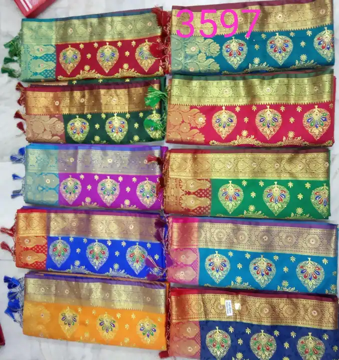 Satin Saree Full Embroidery with stone and jhalar with Box packing 
Colour - 8
Set -    8
MOQ-  uploaded by Shamshad Enterprises on 5/27/2023