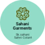 Business logo of Sahani garments