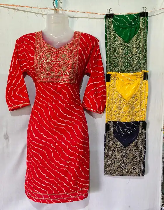 Riyon printed embroidery Kurtis  uploaded by Ayesha Fashion on 5/27/2023