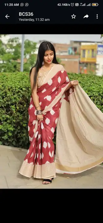 Cotton malmal saree  uploaded by business on 5/28/2023