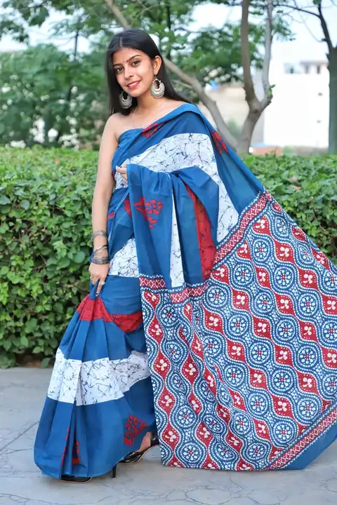 Cotton malmal saree  uploaded by Shree Ganeshay Handicraft on 5/28/2023