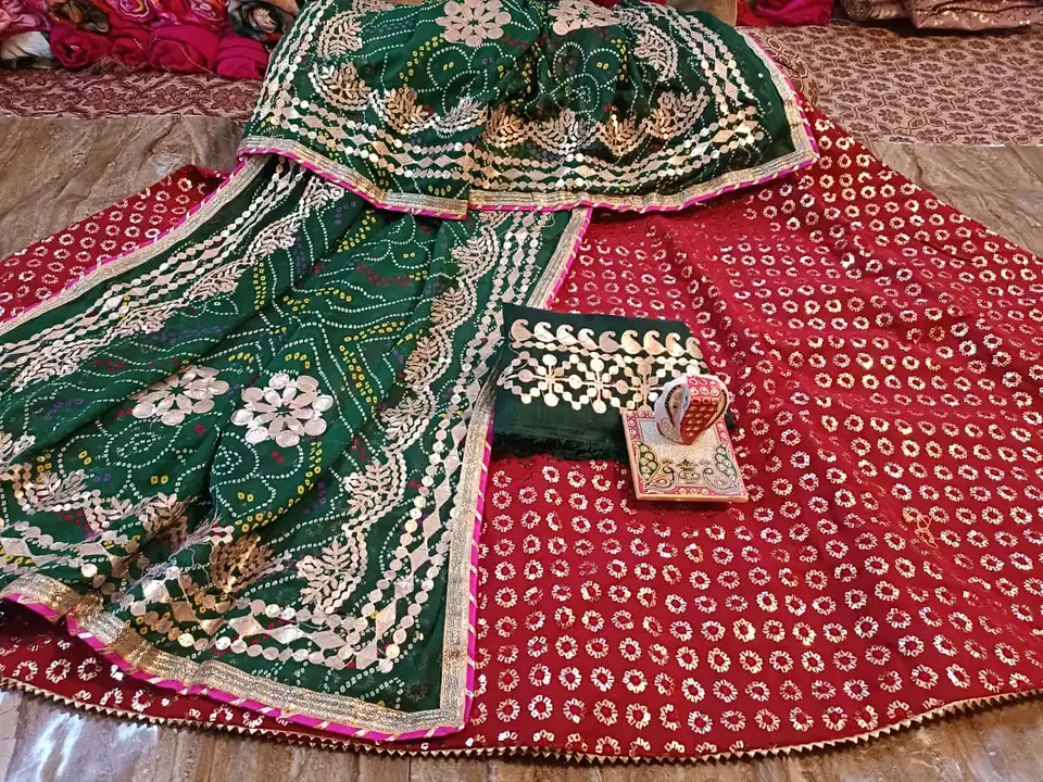 🥰🥰 *New Launch Beautiful Lahenga ( Skirt )*😘🥰

*Full Sitiched  gota Zari lehnga*
 
*Fabric sillk uploaded by Gotapatti manufacturer on 5/28/2023