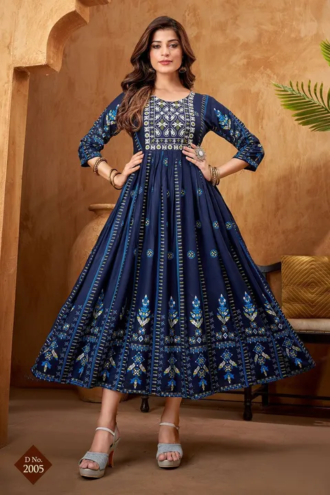 _Long Anarkali Gown with Heavy Embroidery Work uploaded by Laltika on 5/28/2023
